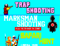 Скачать игру для Сеги Sega Master System SMS Trap Shooting, Marksman Shooting, Safari Hunt