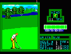 Скачать игру для Сеги Sega Master System SMS PGA Tour Golf